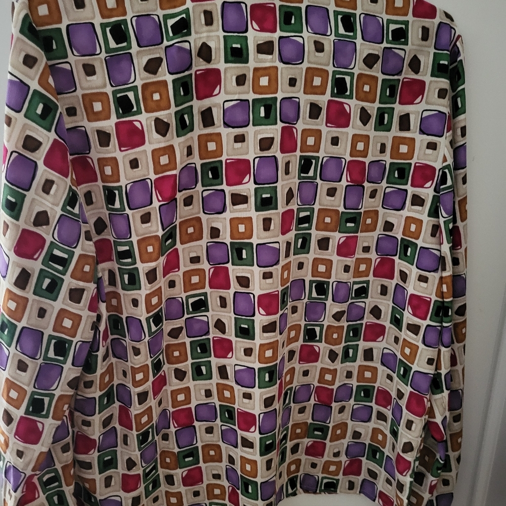 Alfred Dunner Geometric Pattern Button Down Shirt… - image 4